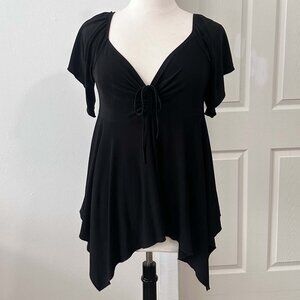 Black Babydoll Blouse